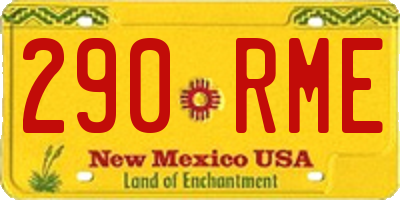 NM license plate 290RME