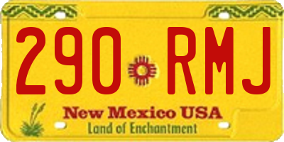 NM license plate 290RMJ