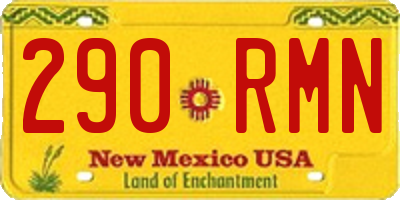 NM license plate 290RMN