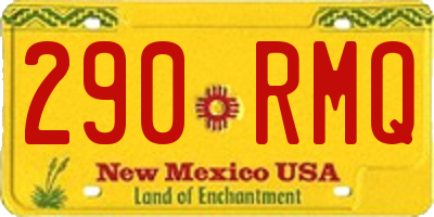 NM license plate 290RMQ