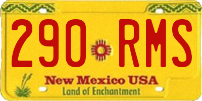 NM license plate 290RMS