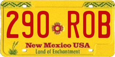 NM license plate 290ROB