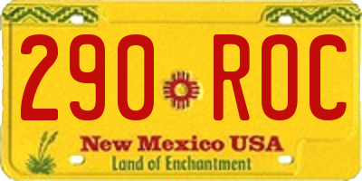 NM license plate 290ROC