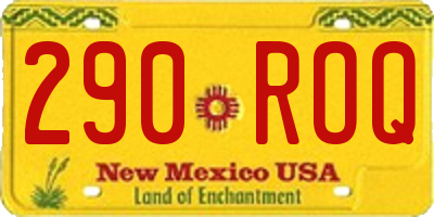 NM license plate 290ROQ