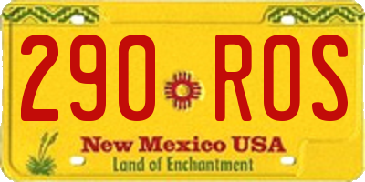 NM license plate 290ROS