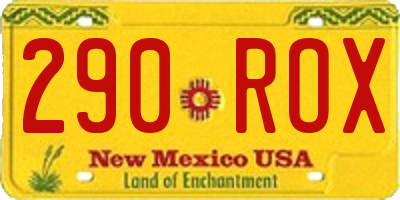 NM license plate 290ROX