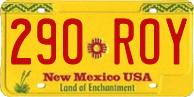NM license plate 290ROY