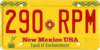 NM license plate 290RPM