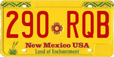 NM license plate 290RQB