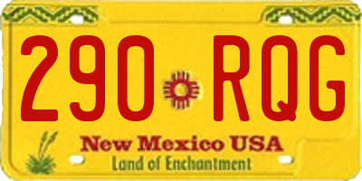 NM license plate 290RQG