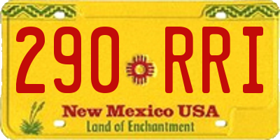 NM license plate 290RRI