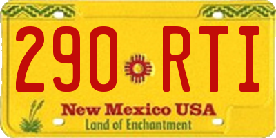 NM license plate 290RTI