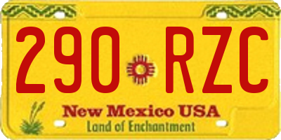 NM license plate 290RZC