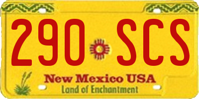 NM license plate 290SCS
