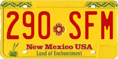 NM license plate 290SFM