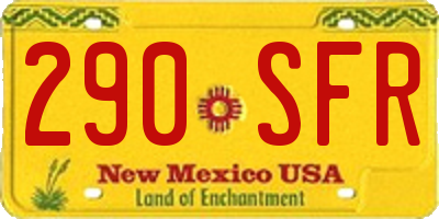 NM license plate 290SFR
