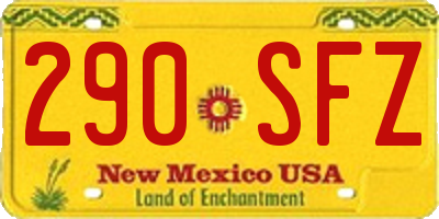 NM license plate 290SFZ