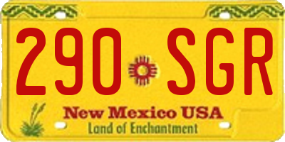 NM license plate 290SGR