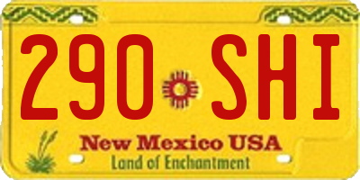 NM license plate 290SHI