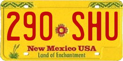NM license plate 290SHU