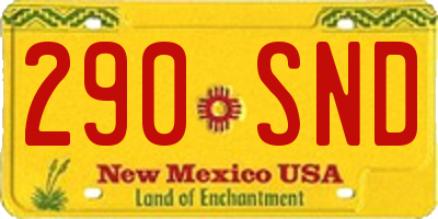 NM license plate 290SND