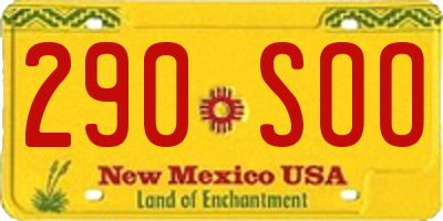 NM license plate 290SOO