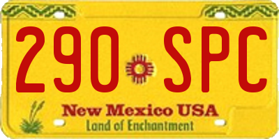 NM license plate 290SPC