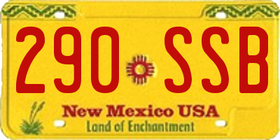 NM license plate 290SSB