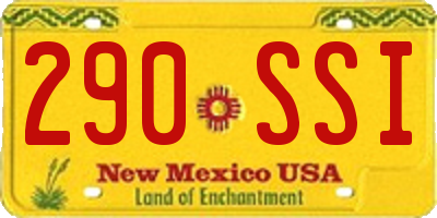 NM license plate 290SSI