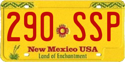 NM license plate 290SSP