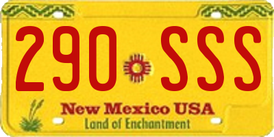 NM license plate 290SSS