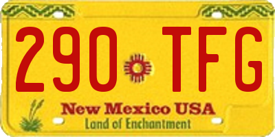NM license plate 290TFG