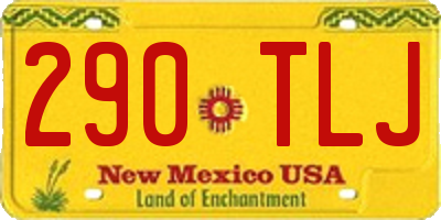 NM license plate 290TLJ