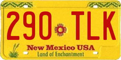 NM license plate 290TLK