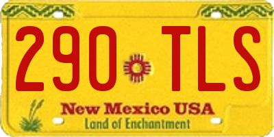 NM license plate 290TLS