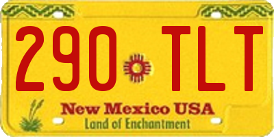 NM license plate 290TLT