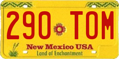 NM license plate 290TOM