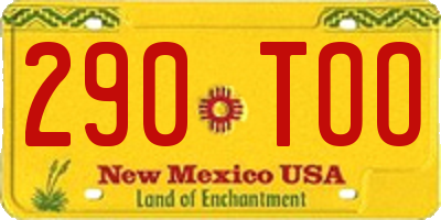 NM license plate 290TOO