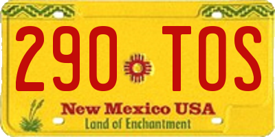 NM license plate 290TOS