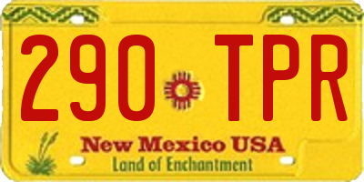 NM license plate 290TPR