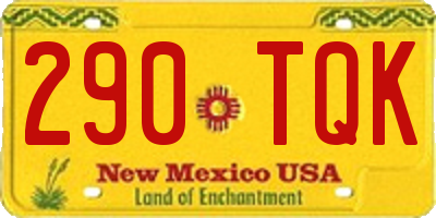 NM license plate 290TQK