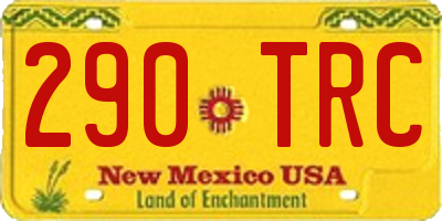 NM license plate 290TRC