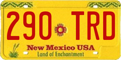 NM license plate 290TRD