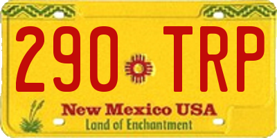 NM license plate 290TRP