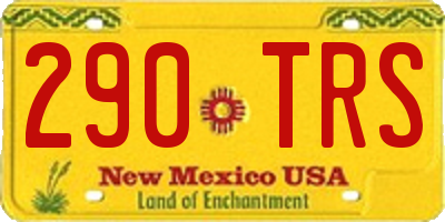 NM license plate 290TRS
