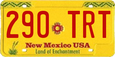 NM license plate 290TRT