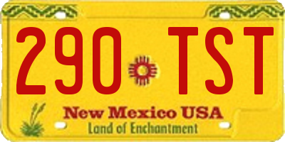 NM license plate 290TST