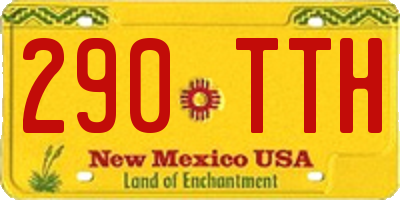 NM license plate 290TTH