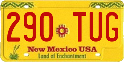 NM license plate 290TUG