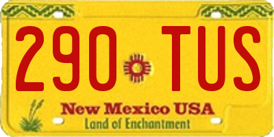 NM license plate 290TUS